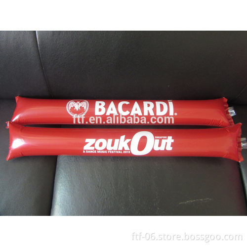 PE Plastic Type and Cheering Stick Type inflatable cheering sticks